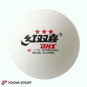 Three-star DHS ping pong ball, model D40, pack of 6 numbers