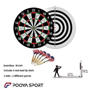 Pro Flocked Dart Board Size 18 inch Sport Dart