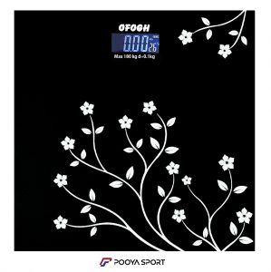 ترازو دیجیتال افق جدید مدل شیشه ضخیم طرح دار