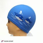 کلاه شنا بچه گانه PU طرح وال آبی Swimming