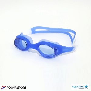 عینک شنا سیلیکونی Aquastar ژله ای آبی- سفید