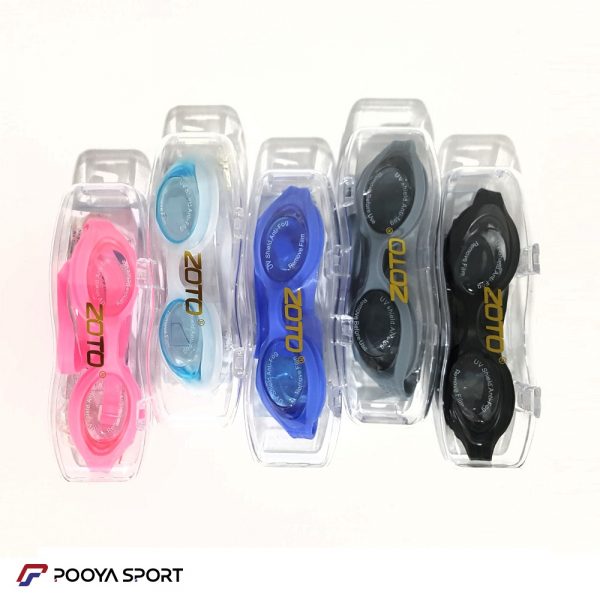 بررسی، قیمت و خرید عینک شنا ضد بخار سیلیکونی ZOTO 5900 پویا اسپرت