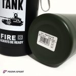 قمقمه آب فلزی استیل مدل ارتشی TANK ظرفیت 0.65 لیتر