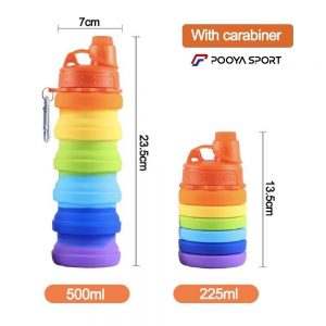 قمقمه تاشو سیلیکونی Silicone Water Bottle نیم لیتری