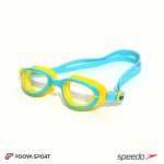 عینک شنا بچه گانه ژله ای رنگی اسپیدو Speedo فیروزه ای- زرد