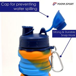 قمقمه تاشو سیلیکونی Silicone Water Bottle نیم لیتری اصل