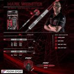 تیر دارت سوزنی حرفه ای تنگستن وبستر winmau Mark Webester 25 gr اصل