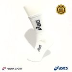 جوراب ورزشی حوله ای کبریتی asics اعلا ساق متوسط سفید