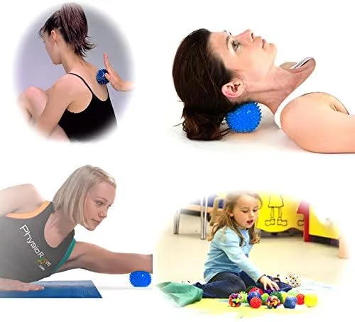 ورزشکار در حال استفاده از توپ ماساژ برای ماساژ نقطه‌ای و از بین بردن گره عضلانی در ناحیه کتف جهت ریکاوری بعد از ورزش.