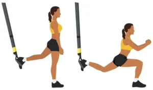 نحوه صحیح اجرای حرکت لانج با کمک بندهای تی آر ایکس برای تعادل و قدرت