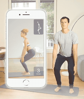 نمایش آنالیز حرکت ورزشی اسکوات توسط یک مربی شخصی هوشمند با استفاده از فناوری بینایی کامپیوتری.