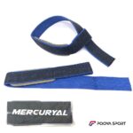 بند لیفت MERCURYAL مشکی-آبی پددار – جفتی برای تمرینات بدنسازی و وزنه‌برداری