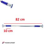 میله بارفیکس ساده تک لول استیل روکش‌دار سر بیضی نصب شده روی چارچوب در