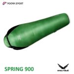 نمای داخلی کیسه خواب اسنوهاک SPRING 900 رنگ سبز با لایه عایق Down Silk