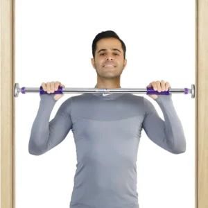 فردی آویزان از میله بارفیکس ساده تک لول تن زیب برای تقویت بازوها