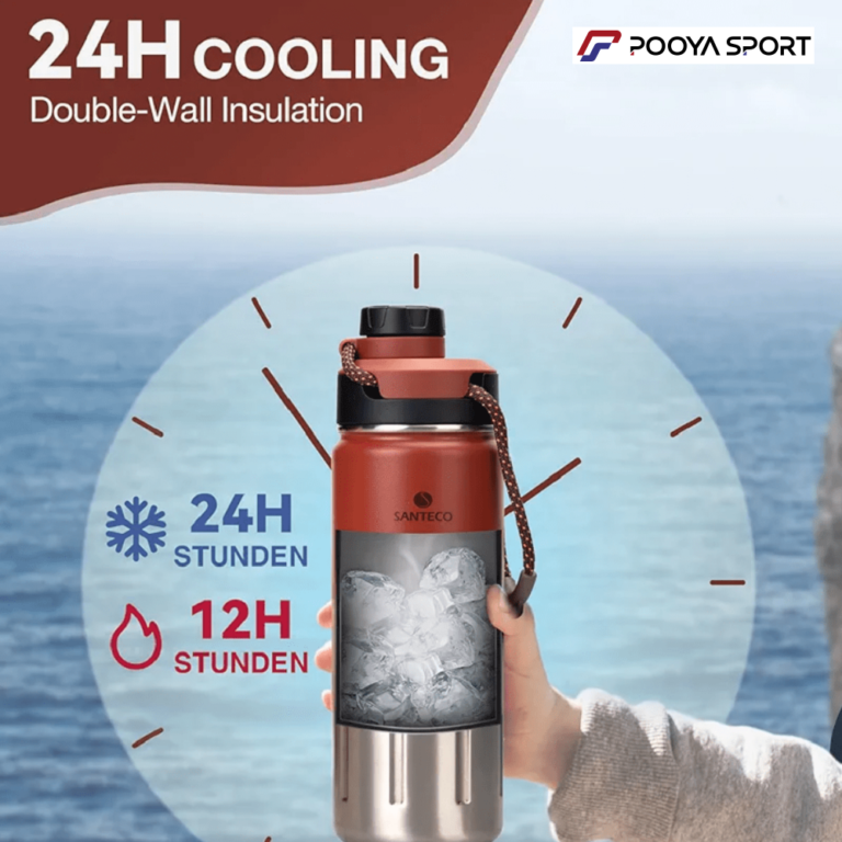 فلاسک دوجداره استیل 500 میلی لیتر سانتکو santeco مدل Ktwo