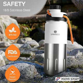 فلاسک دوجداره استیل 500 میلی لیتر سانتکو santeco مدل Ktwo