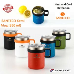 رنگبندی ماگ دوجداره استیل سانتکو مدل KEMI 350 میلی لیتر