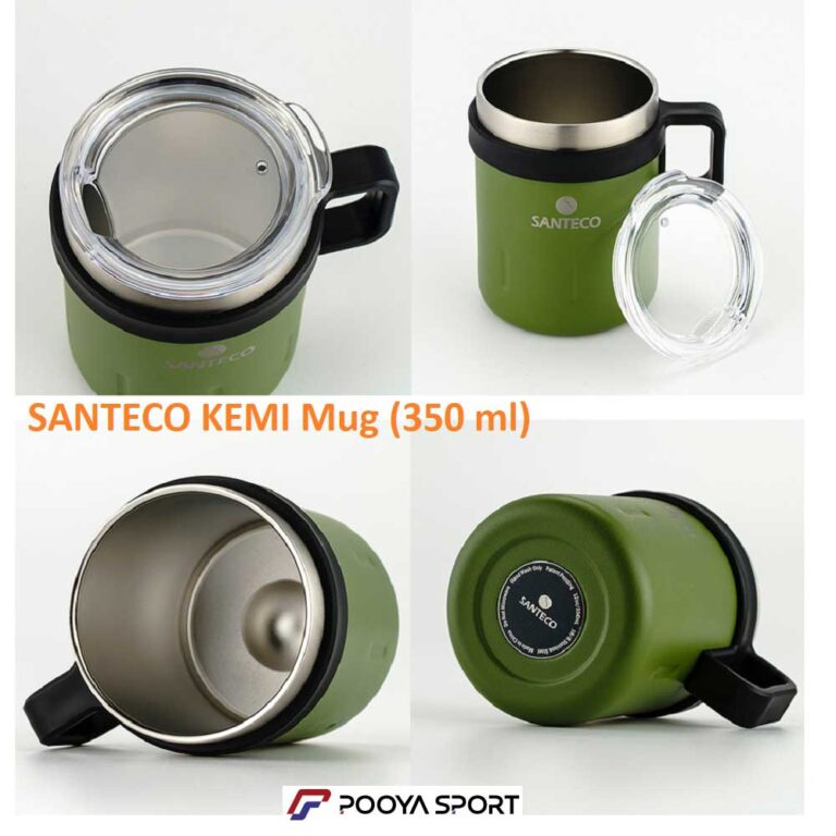 ماگ دو جداره استیل سانتکو اصل Santeco Kemi 350 ml