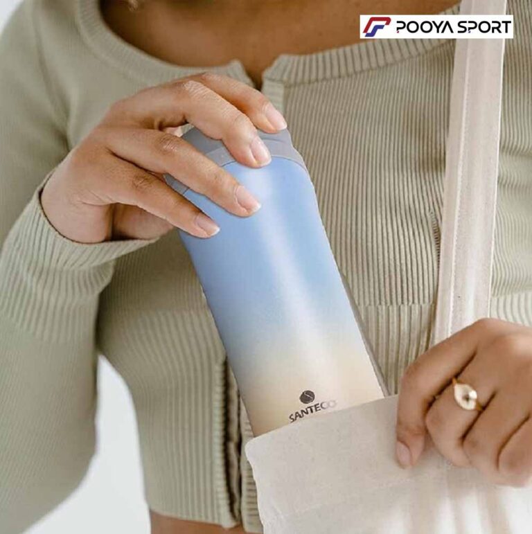 ماگ دوجداره استیل 480 میل آبرنگی سانتکو santeco Odda Caffee اصل