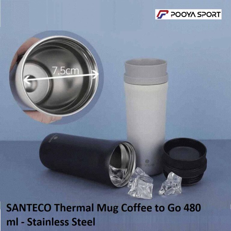 ماگ دوجداره استیل 480 میل آبرنگی سانتکو santeco Odda Caffee اصل