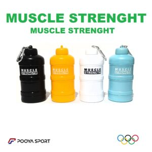 جا پودری و قرصی و فانل پروتئین ورزشی MUSCLE وارداتی 3 طبقه