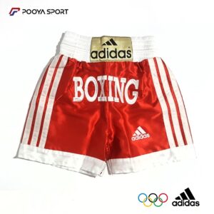 شلوارک بوکس طرح آدیداس adidas | قرمز/سفید