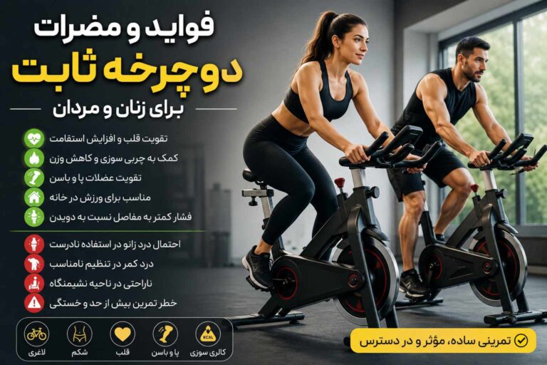 فواید و مضرات دوچرخه ثابت برای زنان و مردان؛ آیا این وسیله واقعا برای لاغری مفید است؟